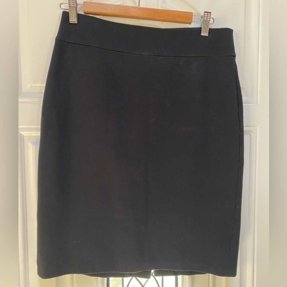 Lands’ End work career academic basic black pencil skirt size 8